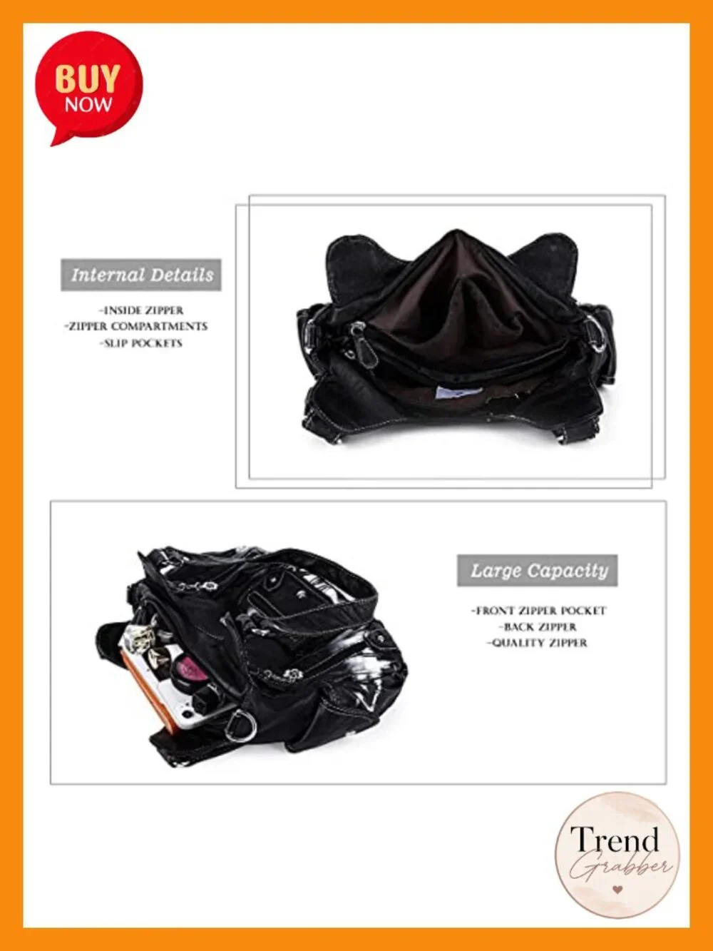 Women's Hobo Handbag Soft PU Leather Shoulder Bag Crossbody Tote
